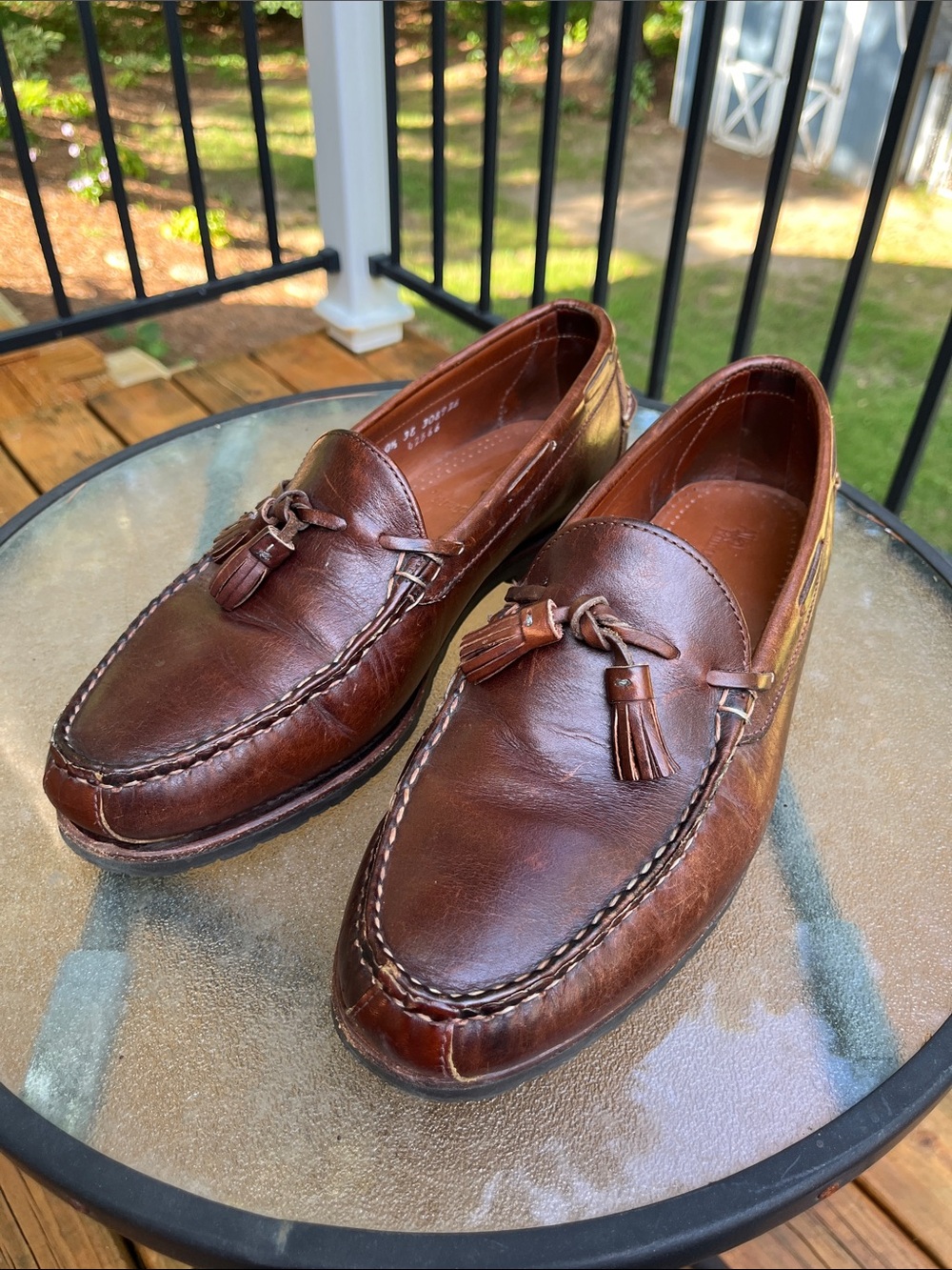 Allen Edmonds Men's Brown Leather Tassel Slip-On Loafers